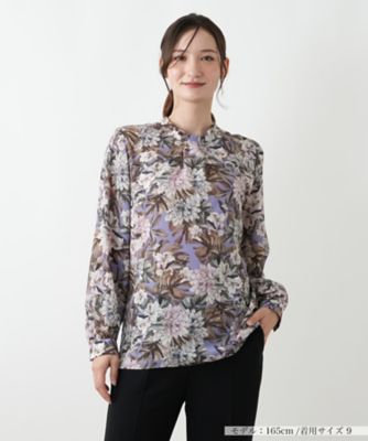 ＜Leilian (Women)＞花柄プリントブラウス【ＲＯＣＨＡＳ　Ｐｒｅｍｉｅｒｅ】【ＥＲＩＣＡ】