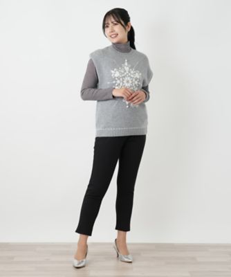 雪柄ニットベスト【MUSE BY ROCHAS Premiere