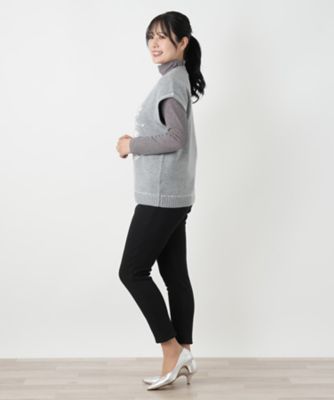 雪柄ニットベスト【MUSE BY ROCHAS Premiere