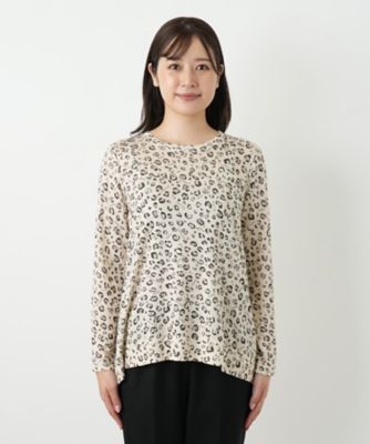 レオパード柄クルーネックカットソー【MUSE BY ROCHAS