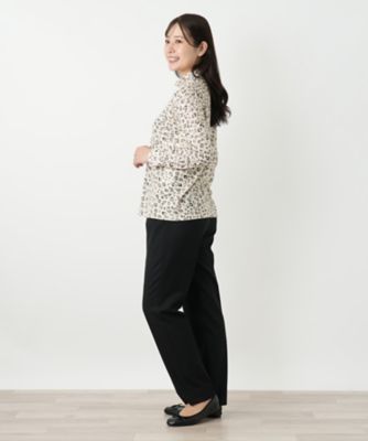 レオパード柄ハイネックカットソー【MUSE BY ROCHAS