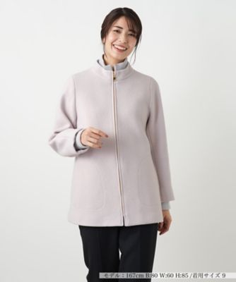 スタンドカラージップブルゾン【Leilian WHITE LABEL