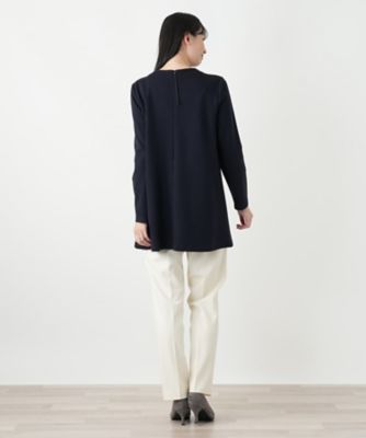 Leilian WHITE LABEL チュニック ネイビー M ボーダー 上品 Leilian WHITE LABEL チュニック ネイビー M ボーダー 上品 Leilian