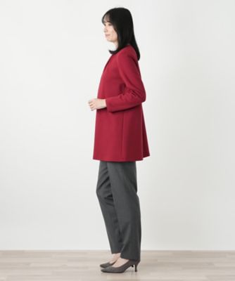 洗えるストレッチチュニックブラウス【Leilian WHITE