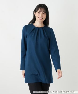 ＜Leilian (Women)＞ストレッチチュニックブラウス【Ｌｅｉｌｉａｎ　ＷＨＩＴＥ　ＬＡＢＥＬ】