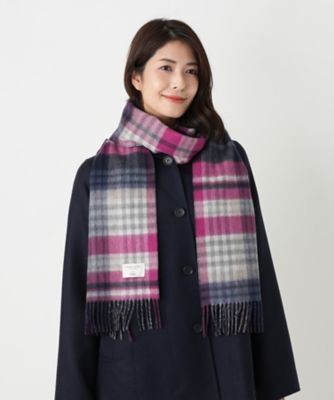 カシミヤタータンチェックストール【JOHNSTONS】 | Leilian
