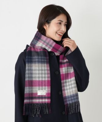 カシミヤタータンチェックストール【JOHNSTONS】 | Leilian
