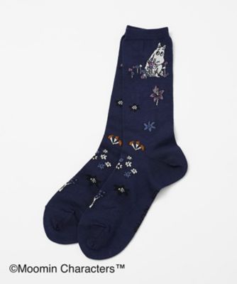 Leilian (Women)/レリアン ムーミン ソックス 39ネービーブルー 靴下【三越伊勢丹/公式】