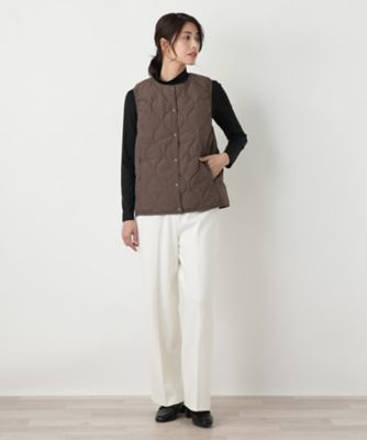 TAION】ノーカラーダウンベスト | BOURGE (Women)/ブールジュ