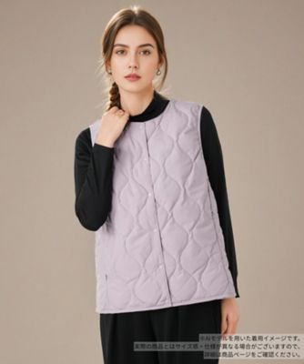 ＜BOURGE (Women)＞【ＴＡＩＯＮ】ノーカラーダウンベスト