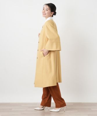 ノーカラー比翼コート【mila schon】 | Leilian (Women