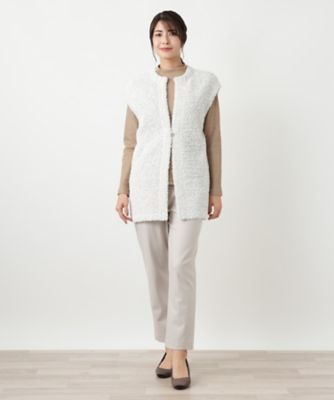 ファンシーニットロングベスト | Leilian (Women)/レリアン | 三越