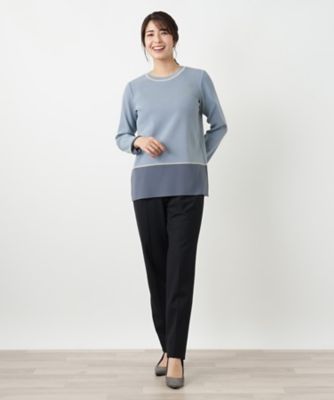 ラメボーダークルーネックニット | Leilian (Women)/レリアン | 三越