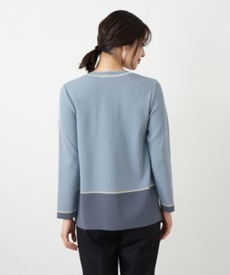 ラメボーダークルーネックニット | Leilian (Women)/レリアン | 三越