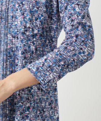 洗える異素材切替ミックスカラーワンピース【Leilian