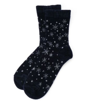 ＜Leilian (Women)＞【あったか素材】スノー柄ショートソックス