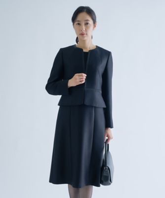 ＜Leilian (Women)＞ノーカラーワンピースアンサンブル【レリアン×東京ソワール】【ブラックフォーマル】