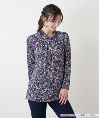 ＜Leilian (Women)＞小花柄ハイネックカットソー【ＢＩＮＤＡ】