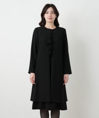 【新品】定価88,000円　レリアン　フォーマルワンピース　ブラック17＋ ワンピースアンサンブル【ブラックフォーマル】 | Leilian (Women