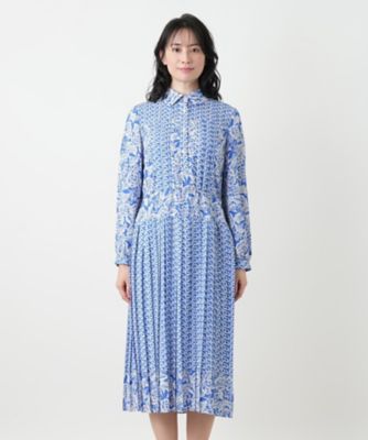 洗えるプリントシャツワンピース【ROCHAS Premiere