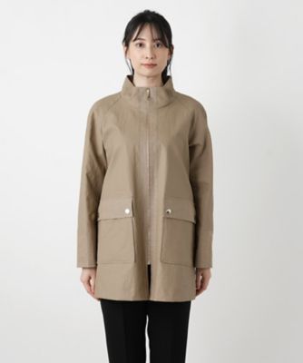 麻スタンドカラージップコート【ROCHAS Premiere