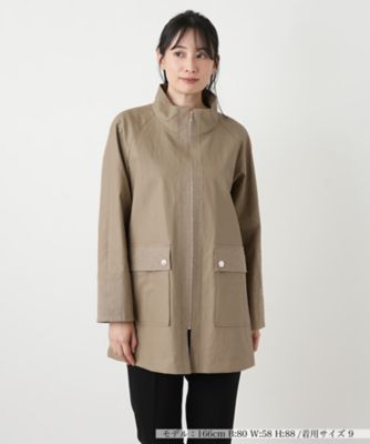 ＜Leilian (Women)＞麻スタンドカラージップコート【ＲＯＣＨＡＳ　Ｐｒｅｍｉｅｒｅ】