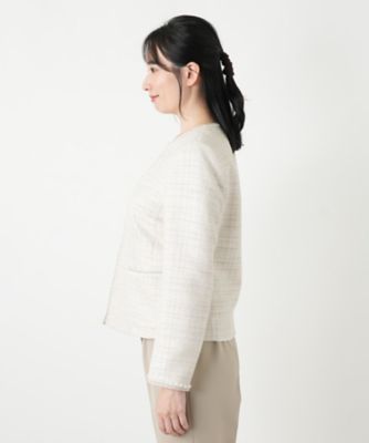 ツイードノーカラージャケット【ROCHAS Premiere