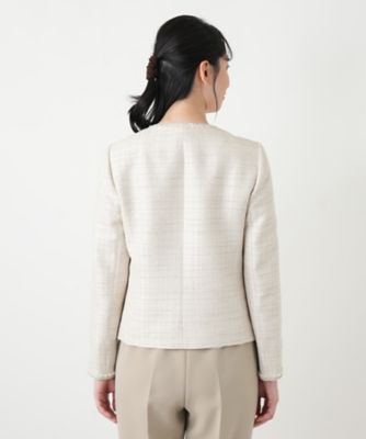 ツイードノーカラージャケット【ROCHAS Premiere