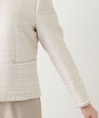 ツイードノーカラージャケット【ROCHAS Premiere