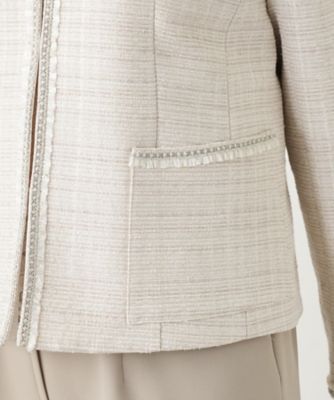 ツイードノーカラージャケット【ROCHAS Premiere