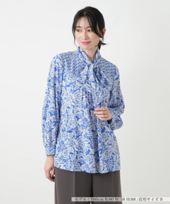 ペイズリーボウタイブラウス【ROCHAS Premiere