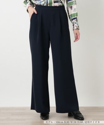 ＜Leilian (Women)＞タックワイドパンツ【ＲＯＣＨＡＳ　Ｐｒｅｍｉｅｒｅ】