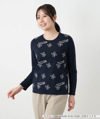 ロゴ入りクルーネックニット【ROCHAS Premiere