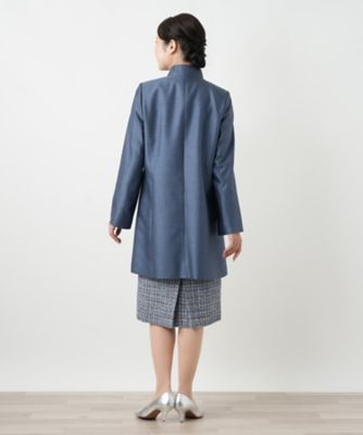 美品♡Leilian カシミヤ シルク ジャケット レリアン 現行タグ シルクスタンドカラーコート【セレモニー】 | Leilian (Women