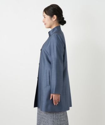 シルクスタンドカラーコート【セレモニー】 | Leilian (Women 