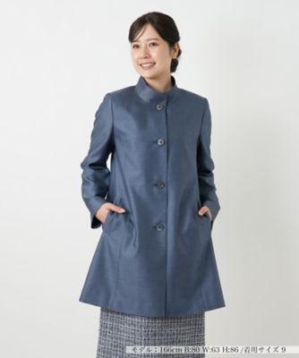 シルクスタンドカラーコート【セレモニー】 | Leilian (Women