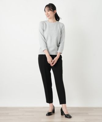 新品タグ付き　Leilian WHITE LABEL七分袖クルーネックカットソー 七分袖クルーネックニット | Leilian (Women)/レリアン | 三越伊勢丹