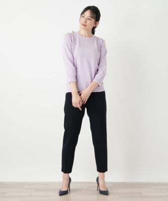 七分袖クルーネックニット | Leilian (Women)/レリアン | 三越伊勢丹