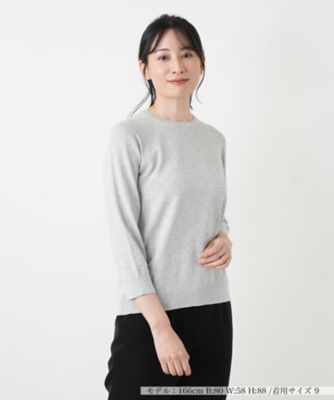 七分袖クルーネックニット | Leilian (Women)/レリアン | 三越伊勢丹
