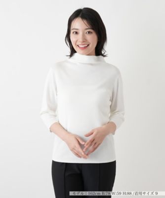 LOHEN ボトルネック レイヤードブルゾン　ホワイト ボトルネックカットソー | Leilian (Women)/レリアン | 三越伊勢丹
