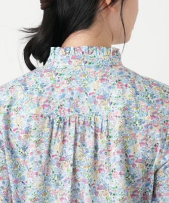 小花柄フリルネックブラウス | Leilian (Women)/レリアン | 三越伊勢丹