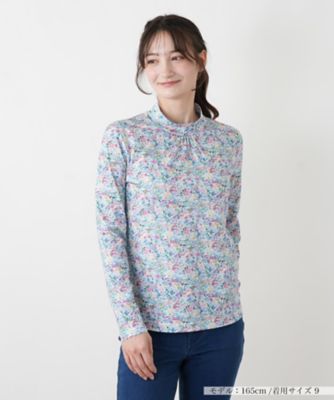 ＜Leilian (Women)＞フラワー柄プリントハイネックカットソー