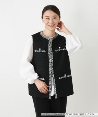 ファンシーツイードジレ | Leilian (Women)/レリアン | 三越伊勢丹