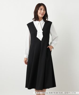 ＜Leilian (Women)＞ストレッチジャンパースカート【２６年２月カタログ】