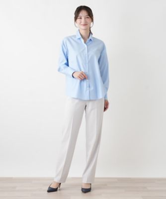 襟付きシャツブラウス【Leilian WHITE LABEL