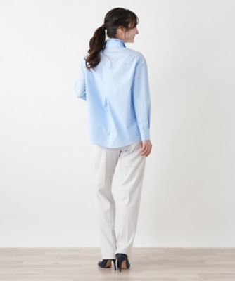 襟付きシャツブラウス【Leilian WHITE LABEL 