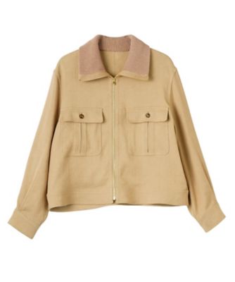 ＜Leilian (Women)＞ニット切替ショートジャケット
