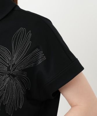 フラワー刺繍ポロシャツ | Leilian (Women)/レリアン | 三越伊勢丹
