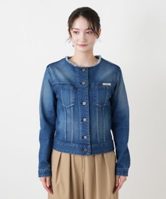 レリアン デニムジャケット 13+ ノーカラーデニムジャケット【L JEANS】 | Leilian (Women
