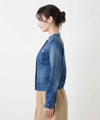 ノーカラーデニムジャケット【L JEANS】 | Leilian (Women